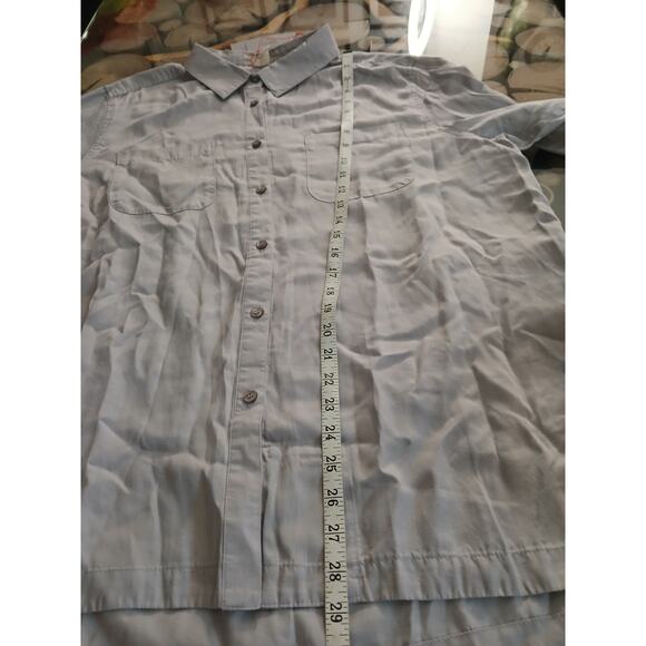 SCOTTeVEST Charlotte Chambray Shirt Long Sleeves Gray NWT Plus Size M1/XXL - Picture 11 of 12